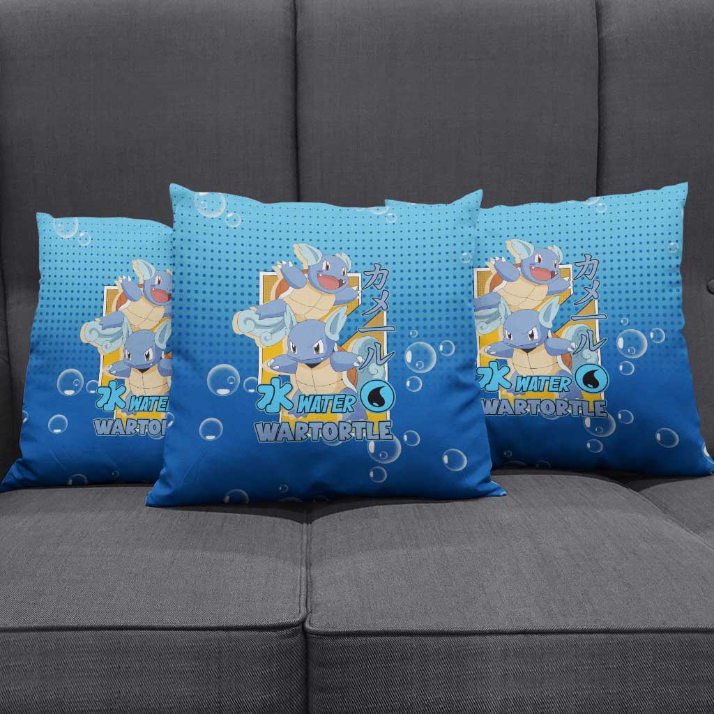Wartortle Poké Pillow Cover with Water Type Featuring Strong and Playful Design - The Mazicc