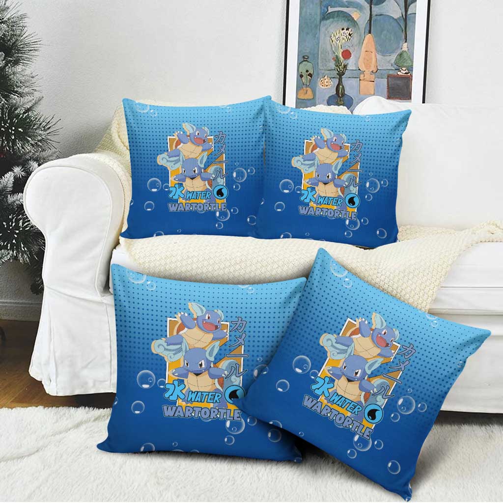 Wartortle Poké Pillow Cover with Water Type Featuring Strong and Playful Design - The Mazicc