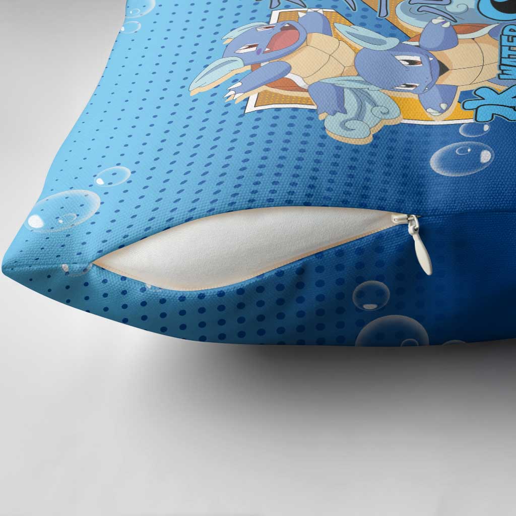 Wartortle Poké Pillow Cover with Water Type Featuring Strong and Playful Design - The Mazicc