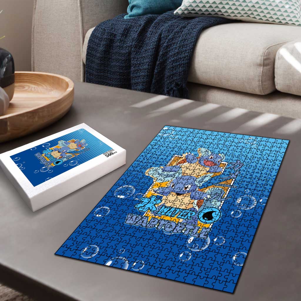 Wartortle Poké Puzzle with Water Type Featuring Strong and Playful Design - The Mazicc