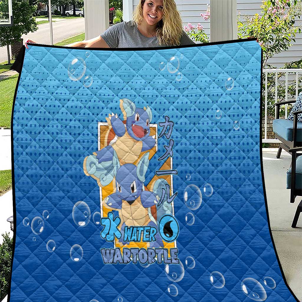 Wartortle Poké Quilt with Water Type Featuring Strong and Playful Design - The Mazicc