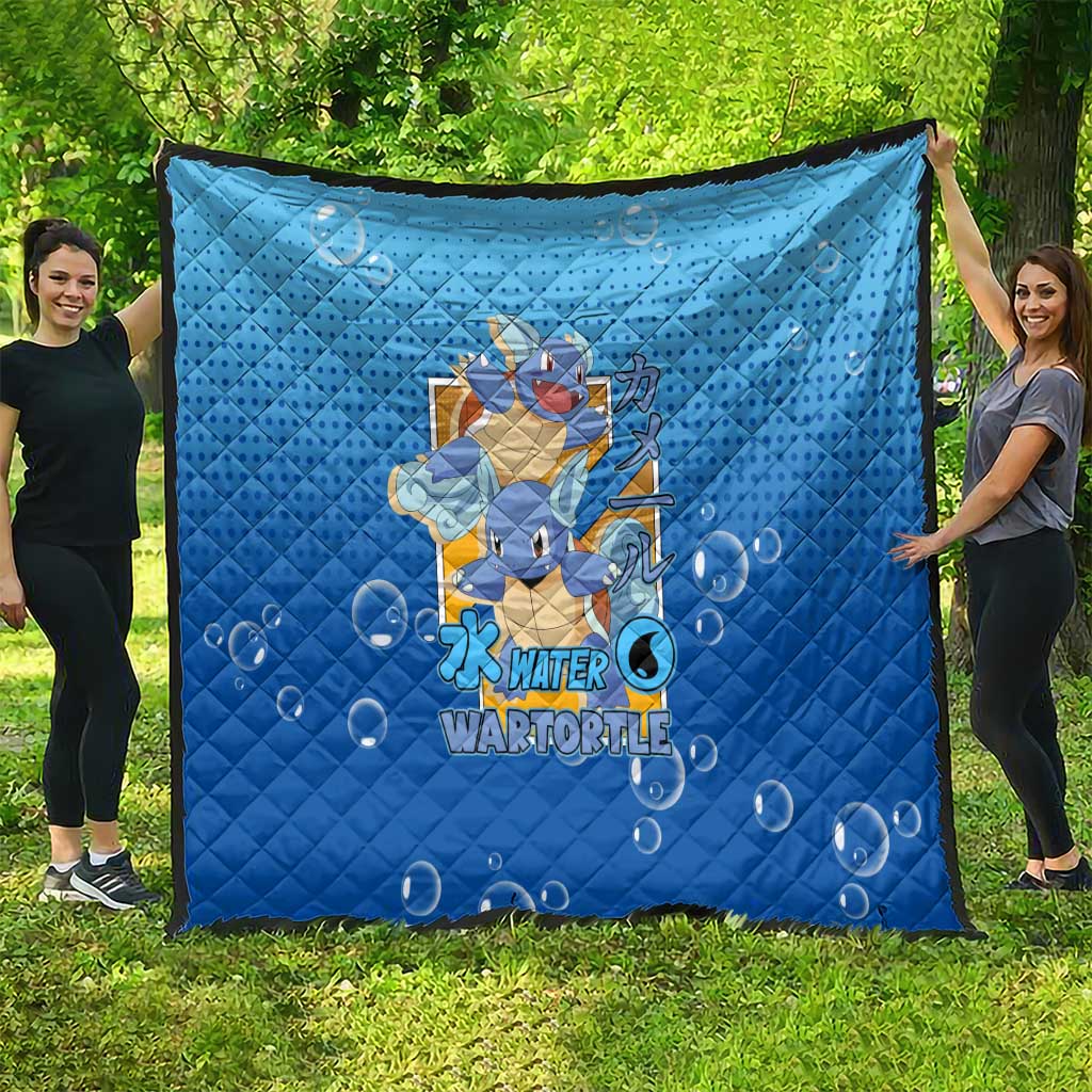 Wartortle Poké Quilt with Water Type Featuring Strong and Playful Design - The Mazicc