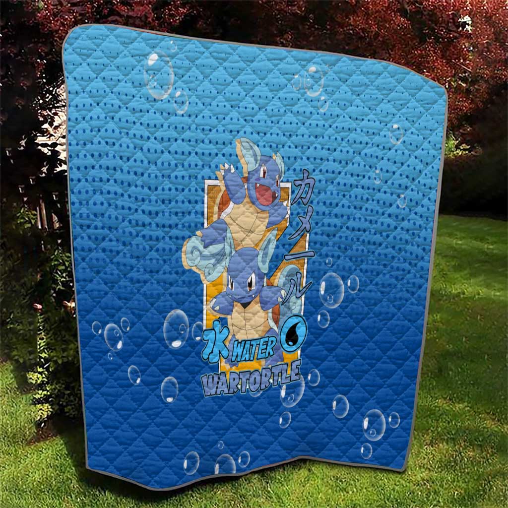 Wartortle Poké Quilt with Water Type Featuring Strong and Playful Design - The Mazicc