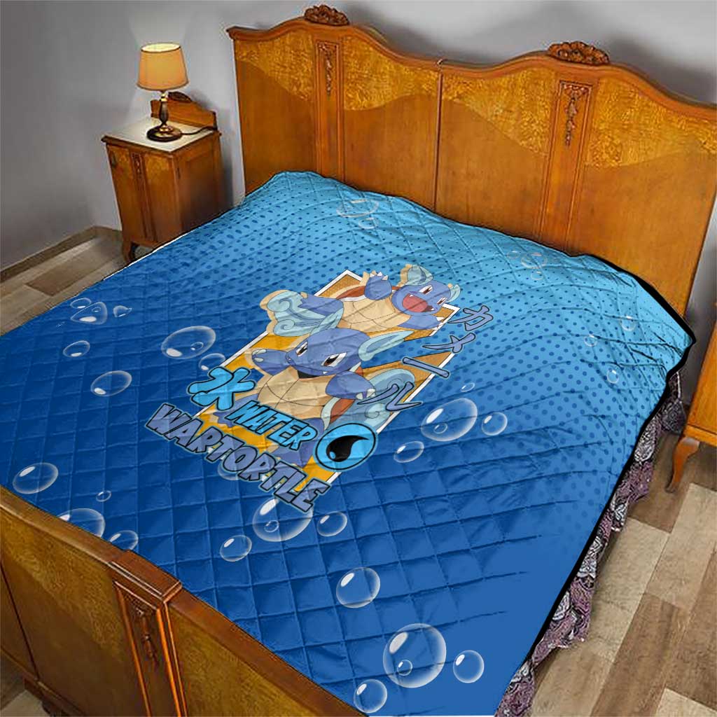 Wartortle Poké Quilt with Water Type Featuring Strong and Playful Design - The Mazicc