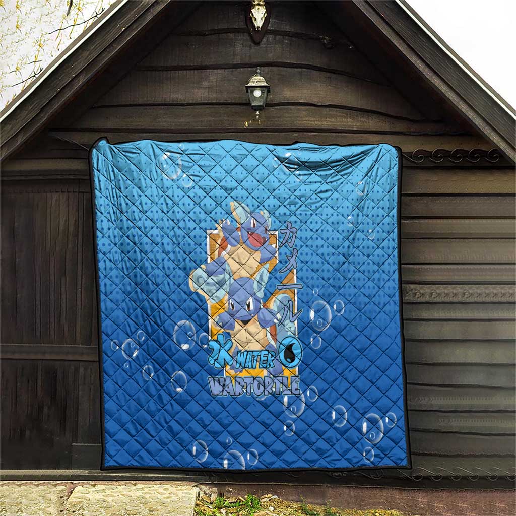 Wartortle Poké Quilt with Water Type Featuring Strong and Playful Design - The Mazicc