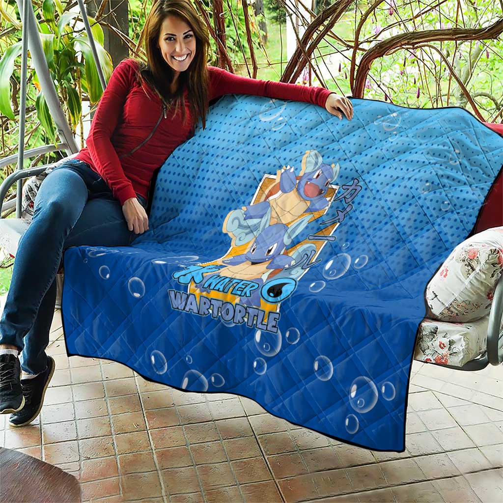 Wartortle Poké Quilt with Water Type Featuring Strong and Playful Design - The Mazicc