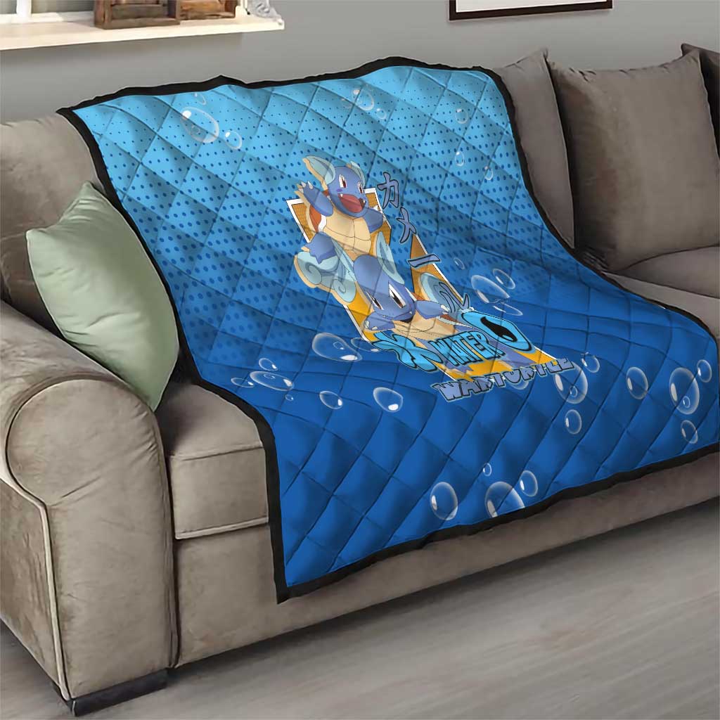 Wartortle Poké Quilt with Water Type Featuring Strong and Playful Design - The Mazicc