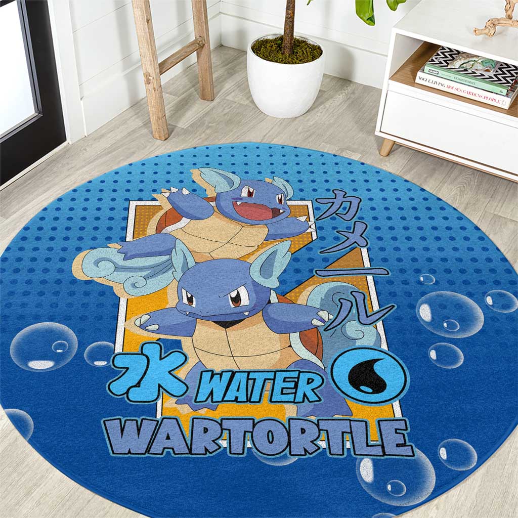Wartortle Poké Round Carpet with Water Type Featuring Strong and Playful Design - The Mazicc