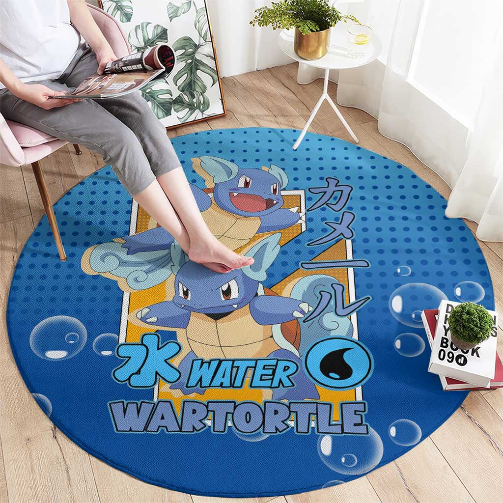Wartortle Poké Round Carpet with Water Type Featuring Strong and Playful Design - The Mazicc