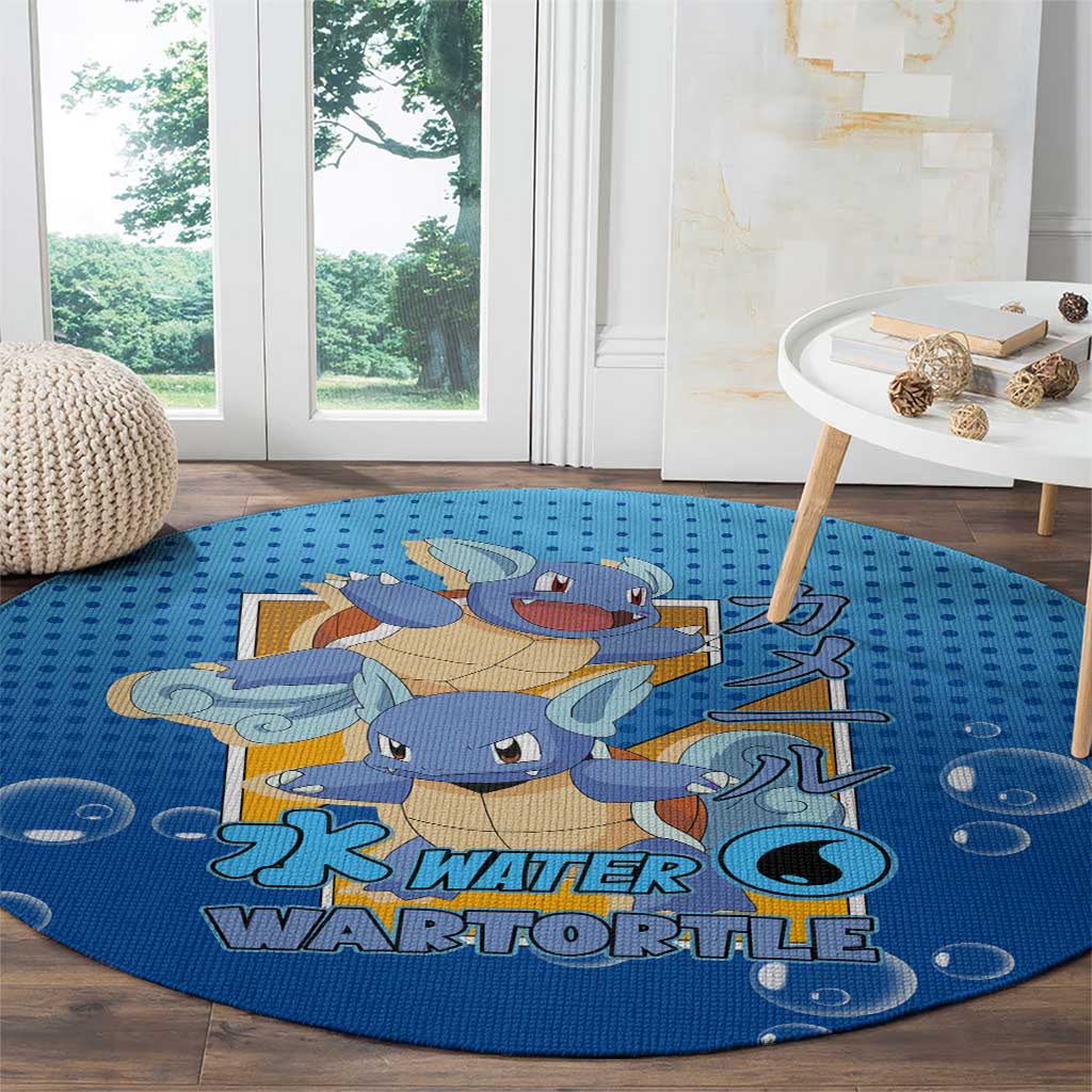 Wartortle Poké Round Carpet with Water Type Featuring Strong and Playful Design - The Mazicc