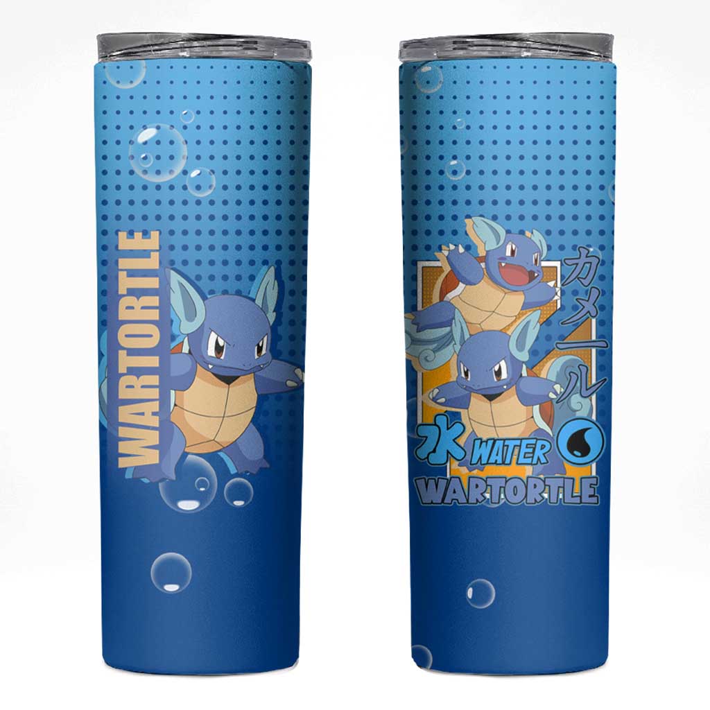 Wartortle Poké Skinny Tumbler with Water Type Featuring Strong and Playful Design - The Mazicc
