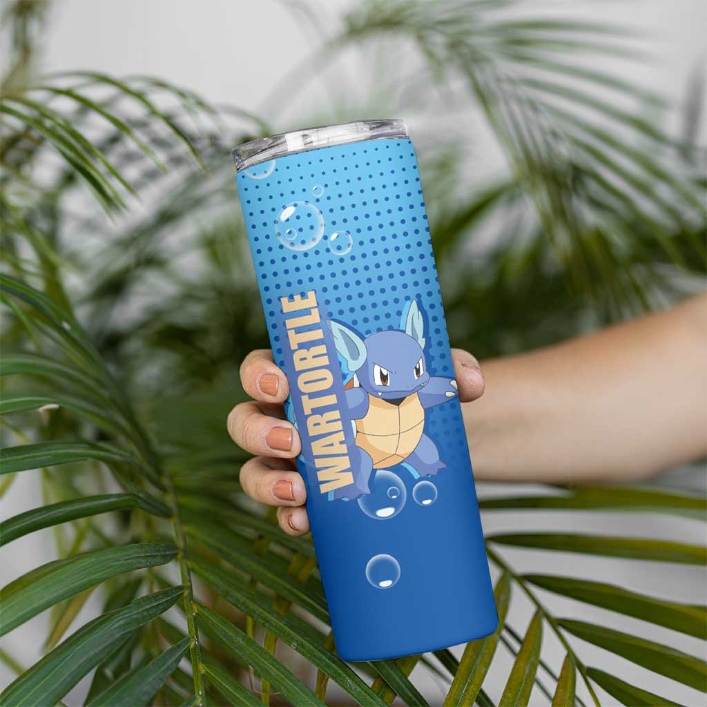 Wartortle Poké Skinny Tumbler with Water Type Featuring Strong and Playful Design - The Mazicc