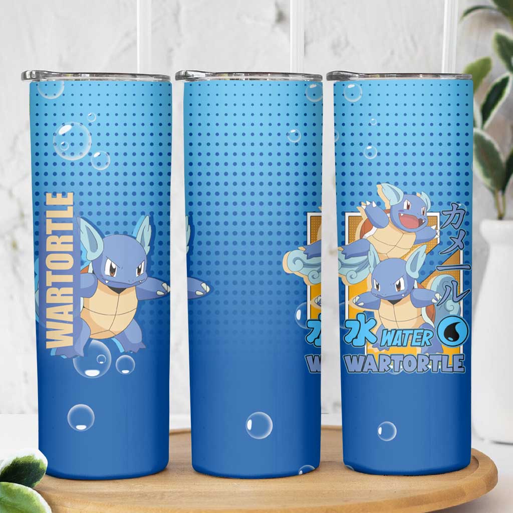 Wartortle Poké Skinny Tumbler with Water Type Featuring Strong and Playful Design - The Mazicc