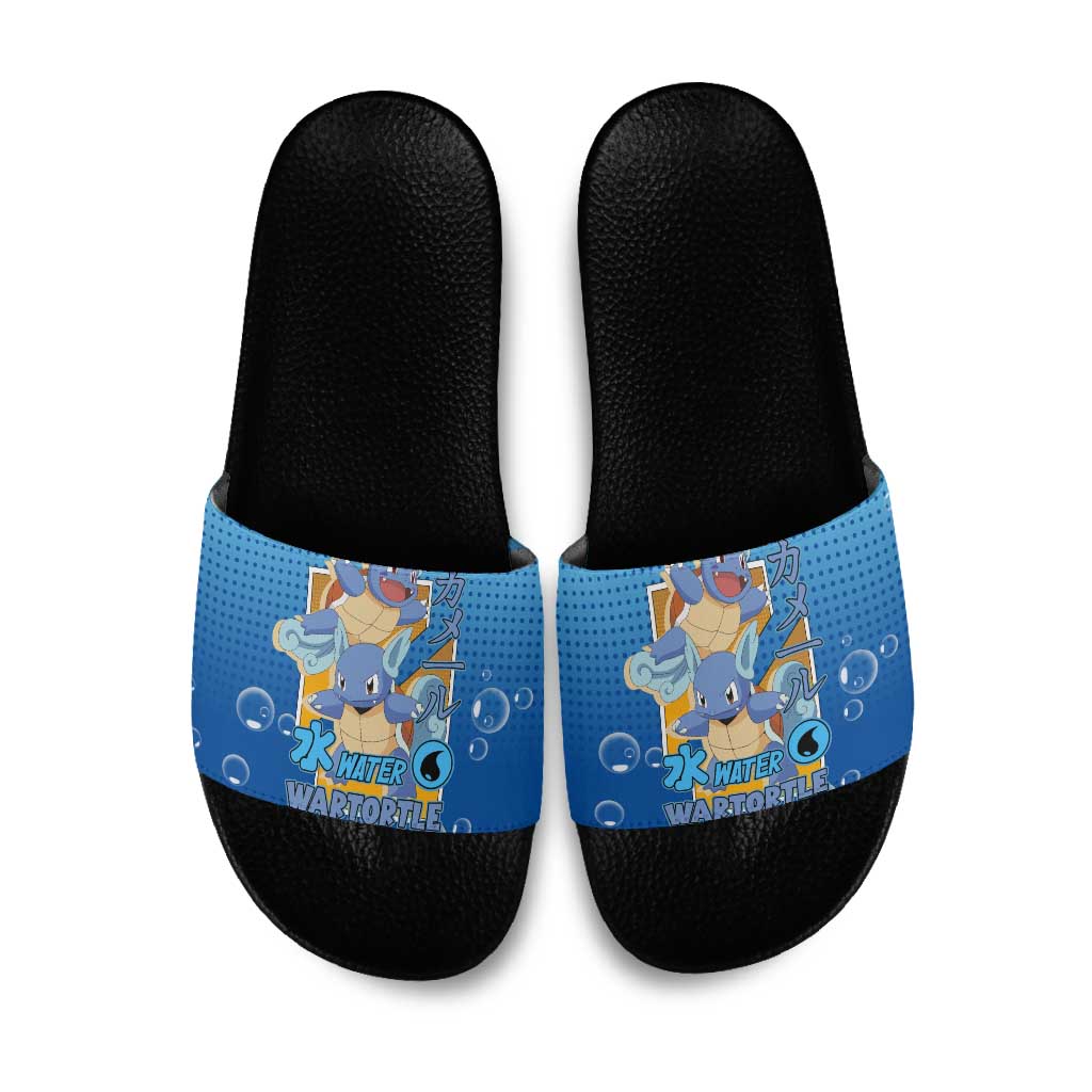 Wartortle Poké Slide Sandals with Water Type Featuring Strong and Playful Design - The Mazicc