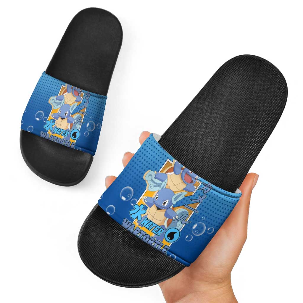 Wartortle Poké Slide Sandals with Water Type Featuring Strong and Playful Design - The Mazicc