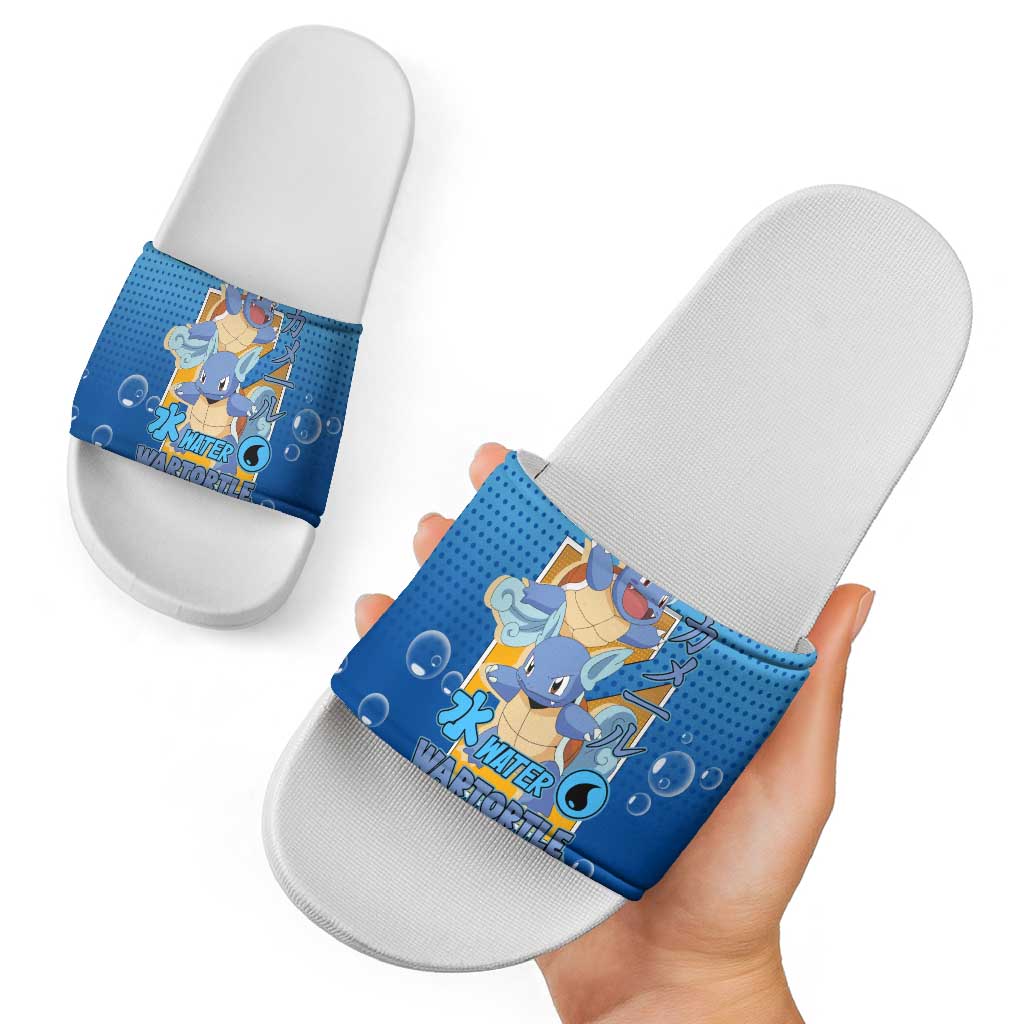 Wartortle Poké Slide Sandals with Water Type Featuring Strong and Playful Design - The Mazicc