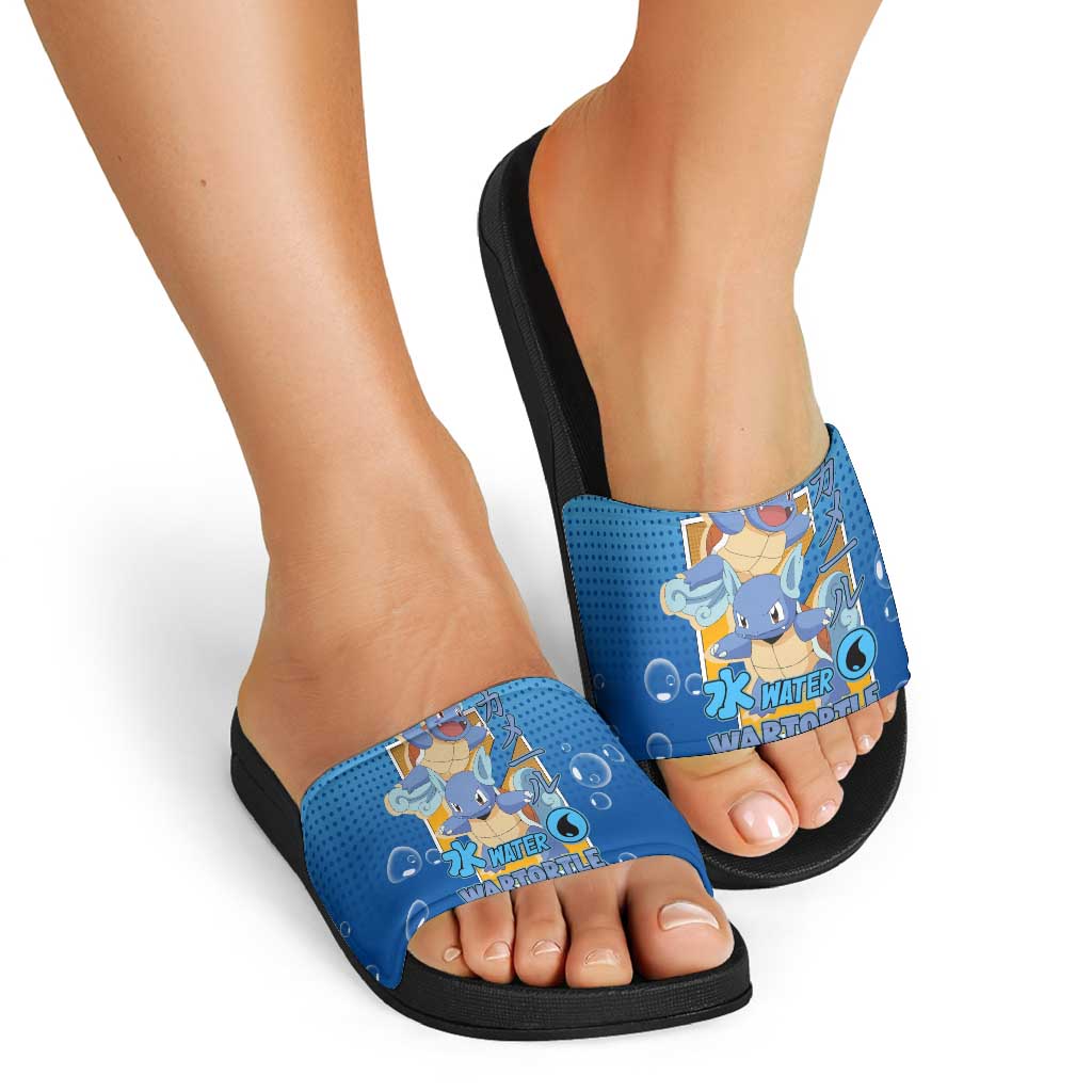 Wartortle Poké Slide Sandals with Water Type Featuring Strong and Playful Design - The Mazicc