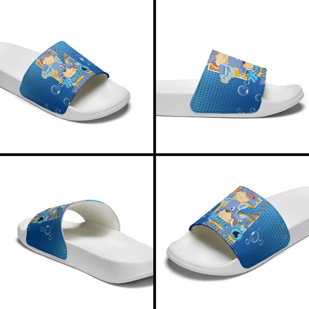 Wartortle Poké Slide Sandals with Water Type Featuring Strong and Playful Design - The Mazicc