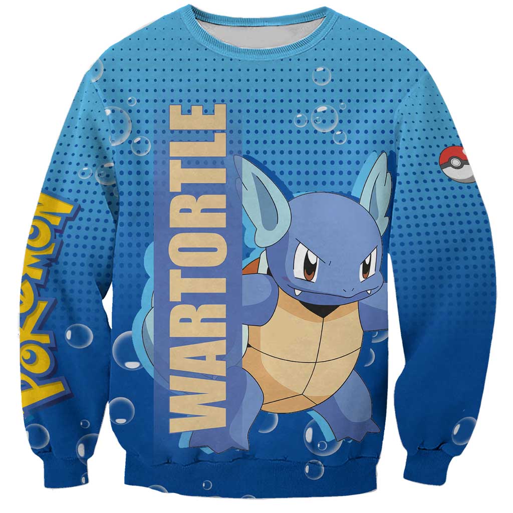 Wartortle Poké Sweatshirt with Water Type Featuring Strong and Playful Design - The Mazicc