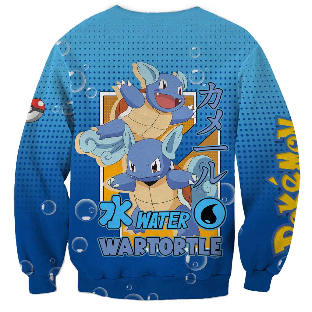 Wartortle Poké Sweatshirt with Water Type Featuring Strong and Playful Design - The Mazicc