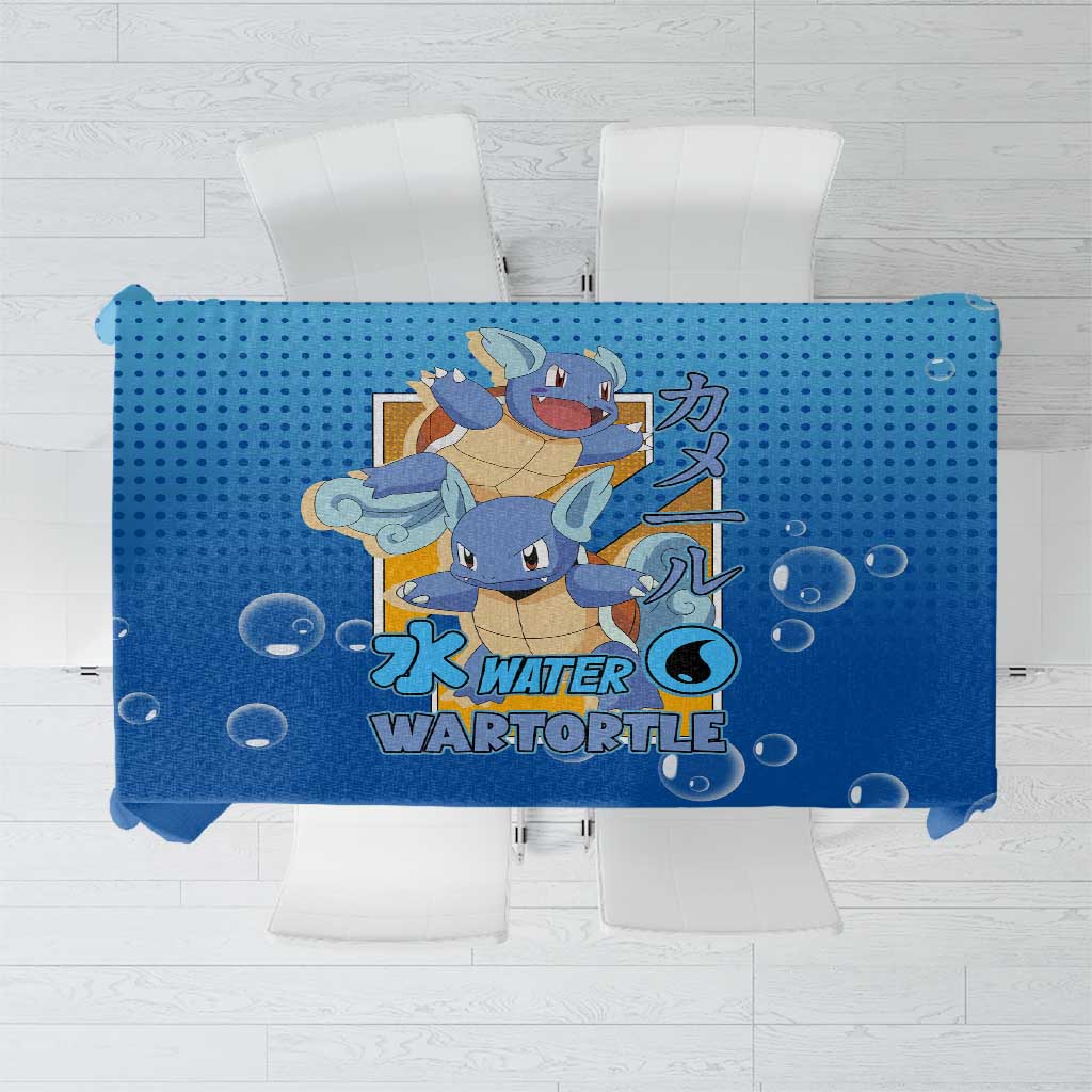 Wartortle Poké Tablecloth with Water Type Featuring Strong and Playful Design - The Mazicc