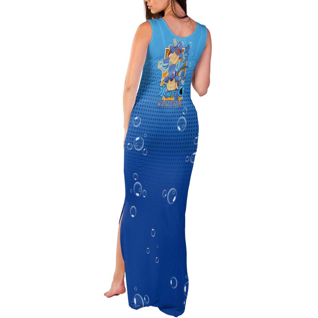 Wartortle Poké Tank Maxi Dress with Water Type Featuring Strong and Playful Design - The Mazicc