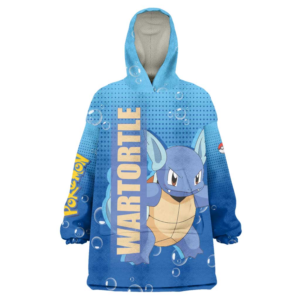Wartortle Poké Wearable Blanket Hoodie with Water Type Featuring Strong and Playful Design - The Mazicc