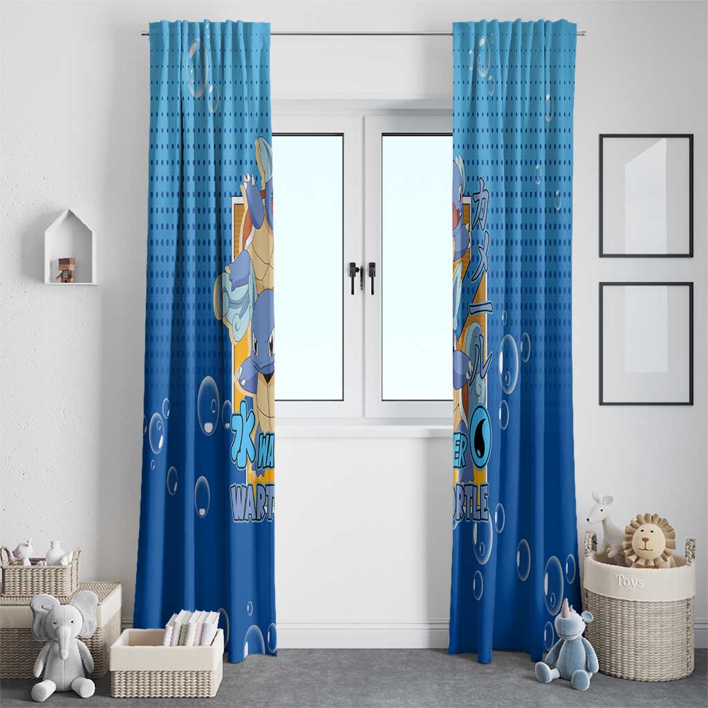 Wartortle Poké Window Curtain with Water Type Featuring Strong and Playful Design - The Mazicc