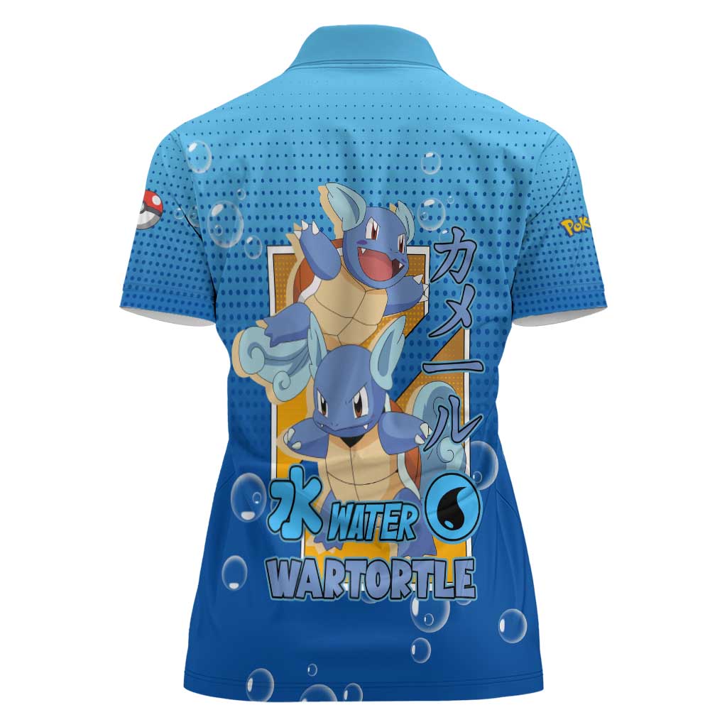 Wartortle Poké Women Polo Shirt with Water Type Featuring Strong and Playful Design - The Mazicc