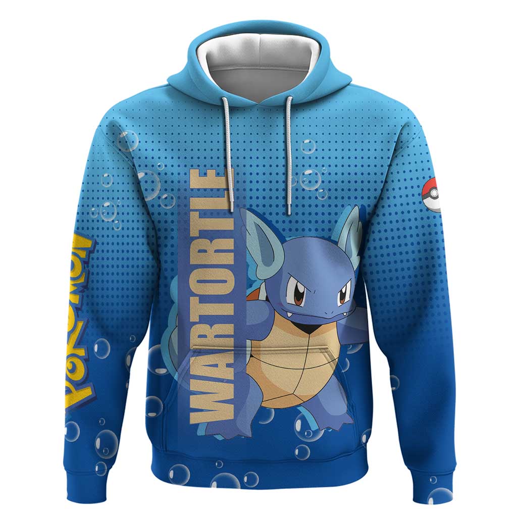Wartortle Poké Zip Hoodie with Water Type Featuring Strong and Playful Design - The Mazicc