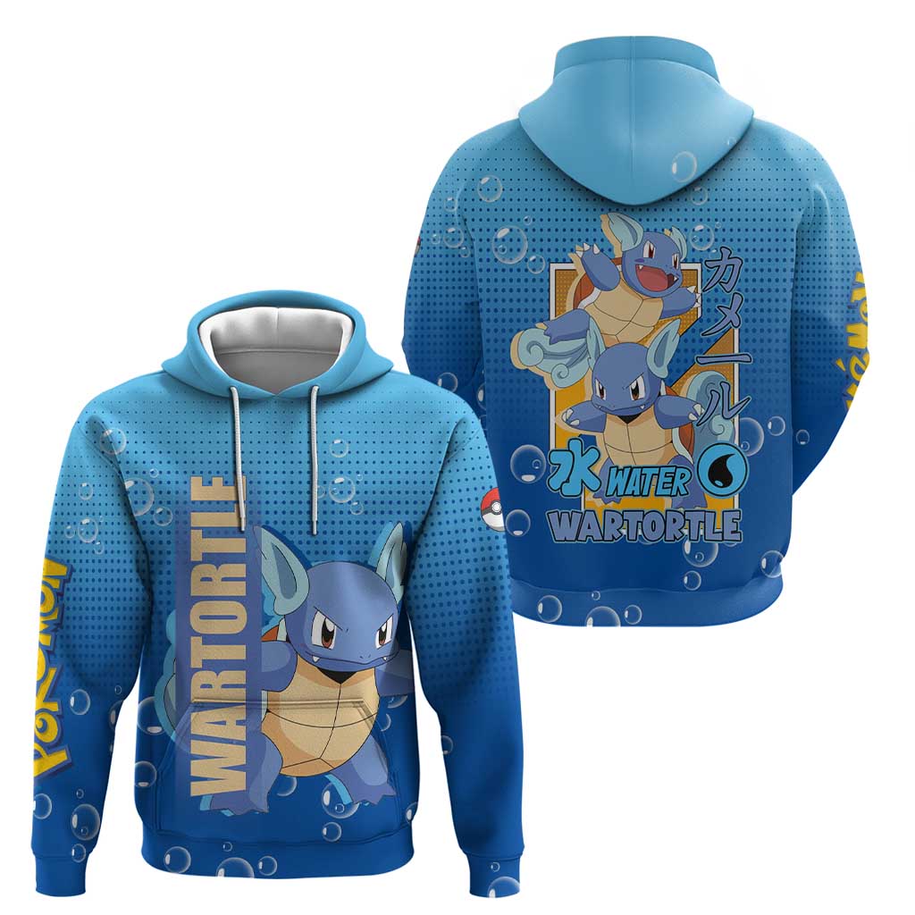 Wartortle Poké Zip Hoodie with Water Type Featuring Strong and Playful Design - The Mazicc