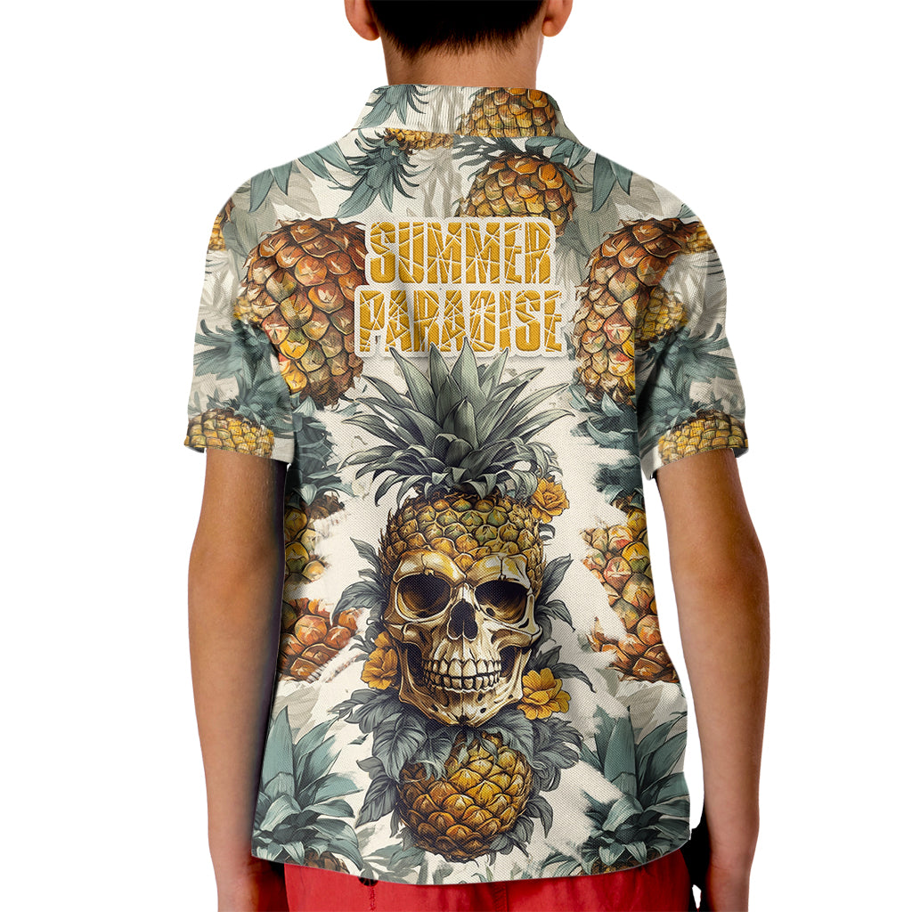 pineapple-skull-kid-polo-shirt-summer-paradise