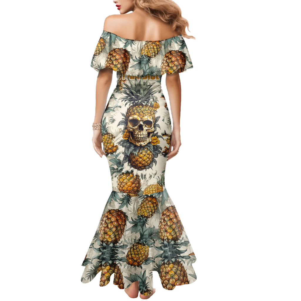 pineapple-skull-mermaid-dress-summer-paradise