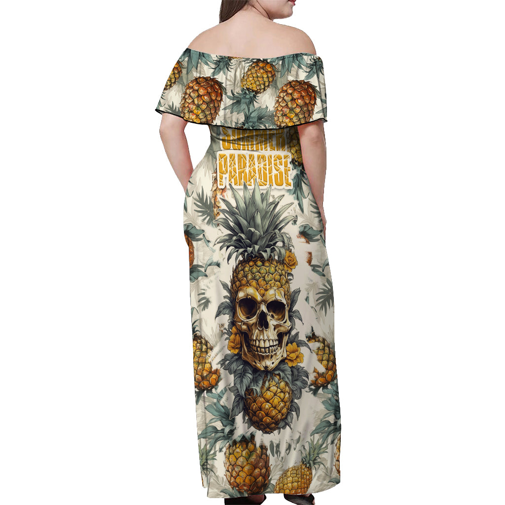 pineapple-skull-off-shoulder-maxi-dress-summer-paradise