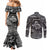 black-and-white-metallica-skull-couples-matching-mermaid-dress-and-long-sleeve-button-shirts