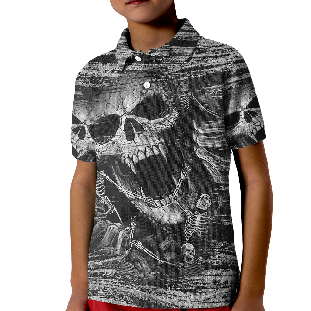 black-and-white-metallica-skull-kid-polo-shirt