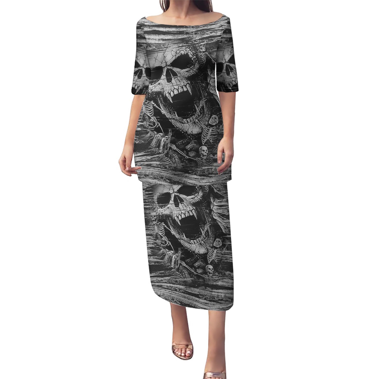 black-and-white-metallica-skull-puletasi