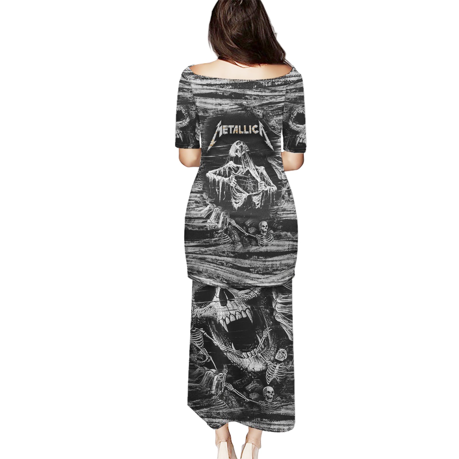 black-and-white-metallica-skull-puletasi