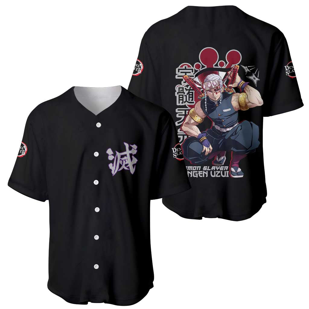 Uzui Tengen Demon Slayer Baseball Jersey Anime Style