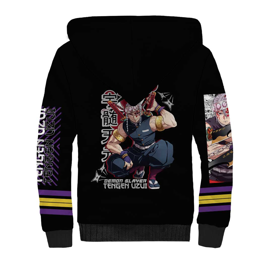 Uzui Tengen Demon Slayer Sherpa Hoodie Anime Style