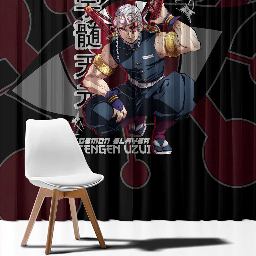 Uzui Tengen Demon Slayer Window Curtain Anime Style