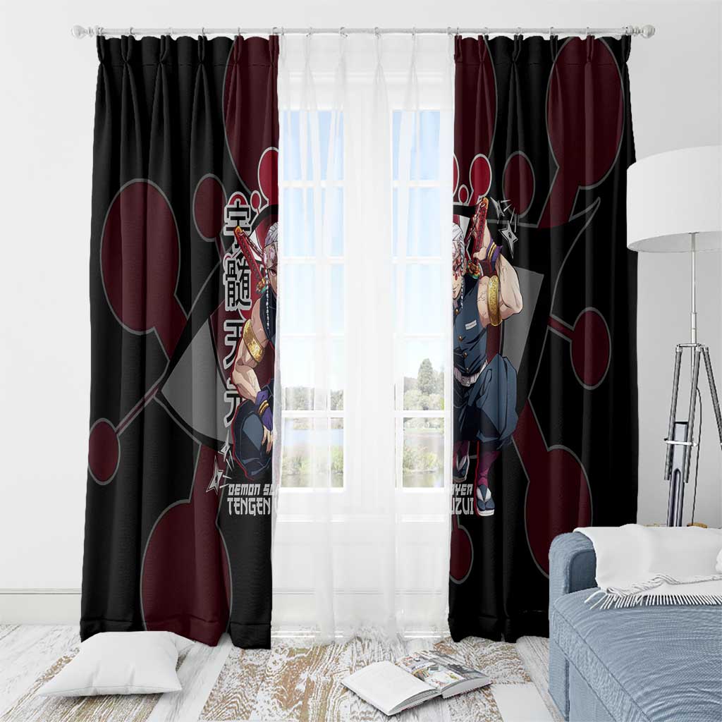 Uzui Tengen Demon Slayer Window Curtain Anime Style