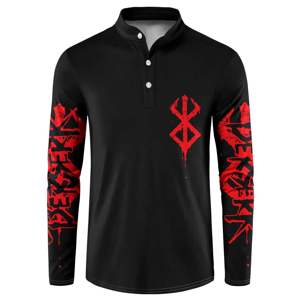 Guts Berserk Button Sweatshirt Anime Style