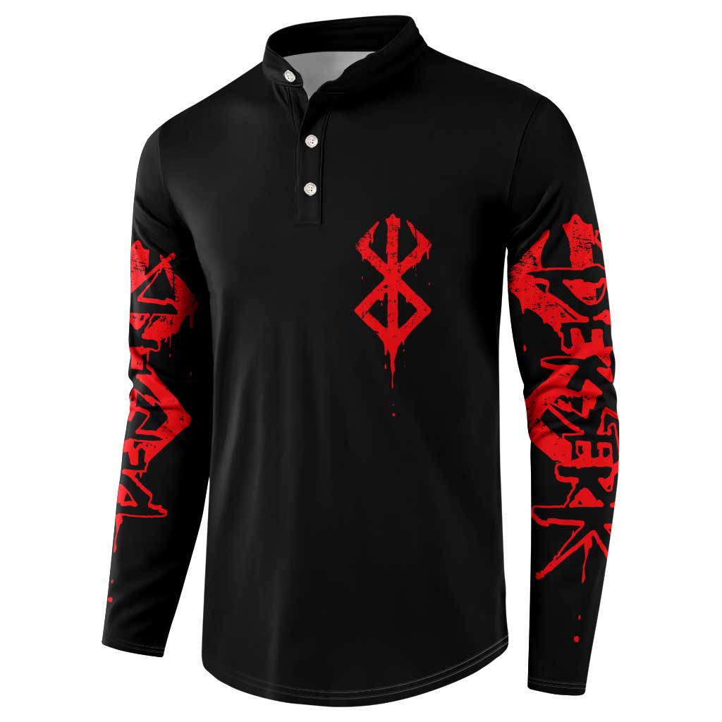 Guts Berserk Button Sweatshirt Anime Style