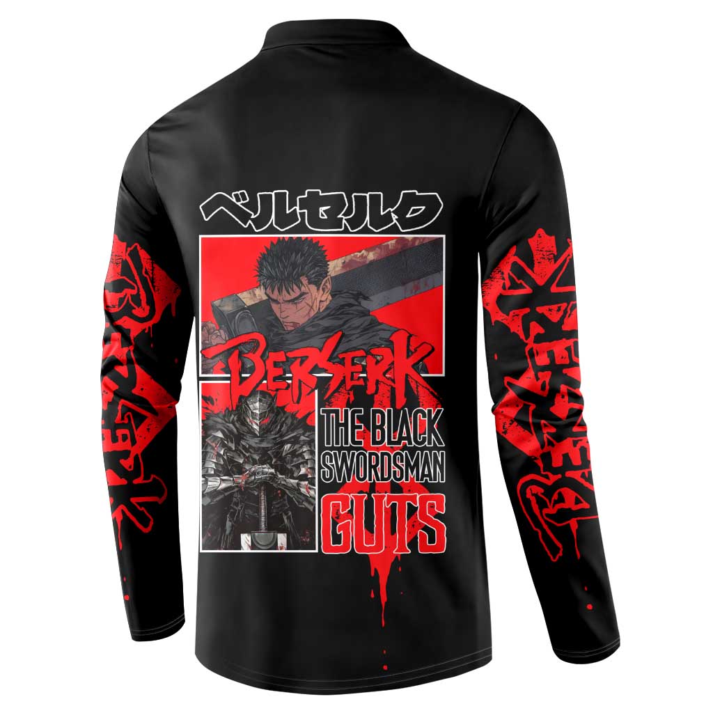 Guts Berserk Button Sweatshirt Anime Style