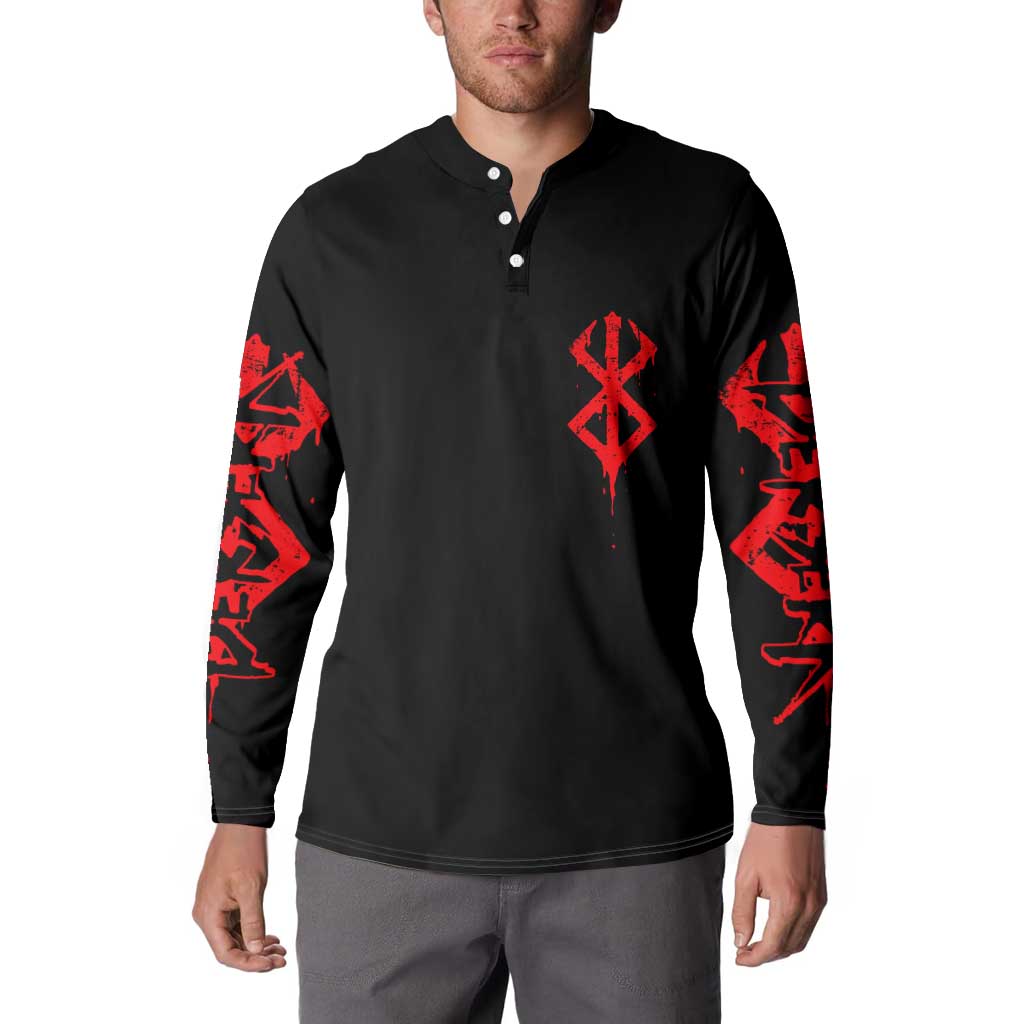 Guts Berserk Button Sweatshirt Anime Style