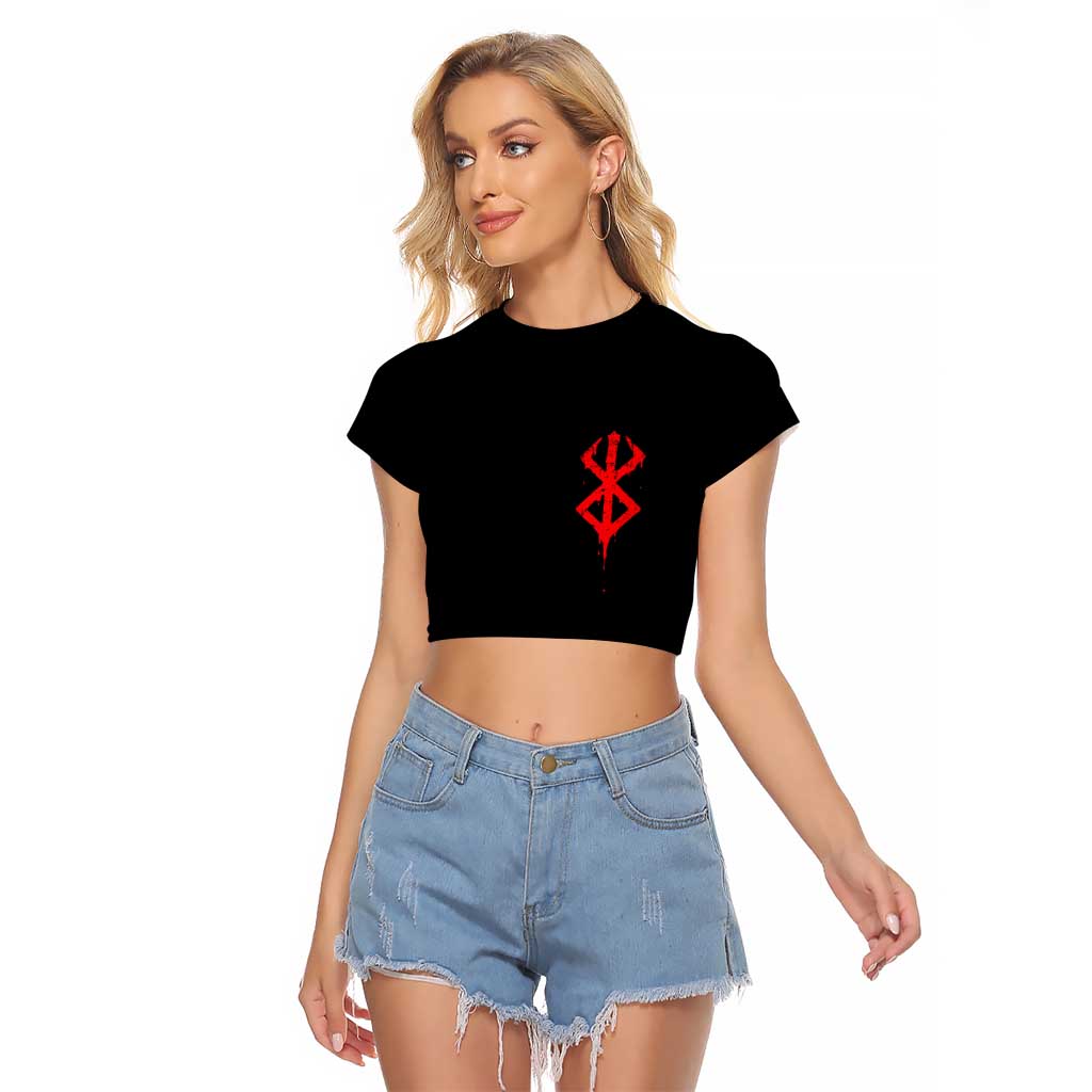 Guts Berserk Raglan Cropped T Shirt Anime Style
