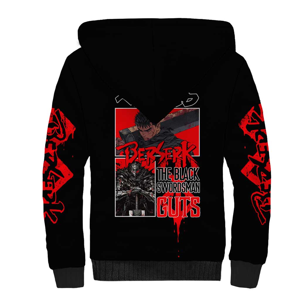 Guts Berserk Sherpa Hoodie Anime Style