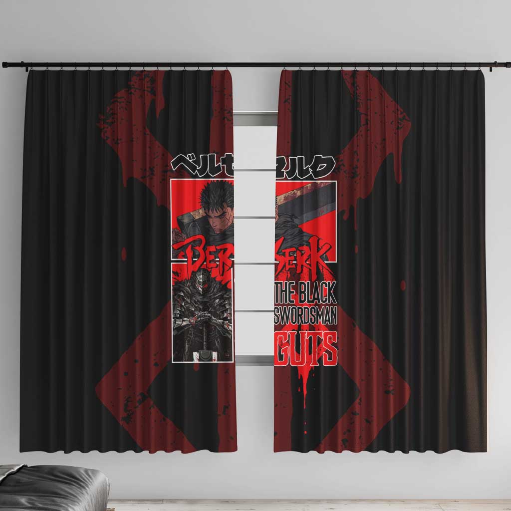 Guts Berserk Window Curtain Anime Style