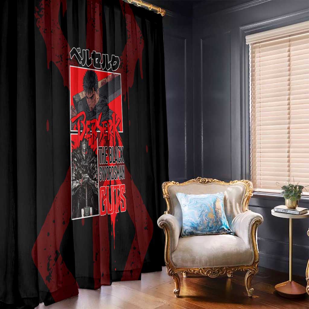 Guts Berserk Window Curtain Anime Style